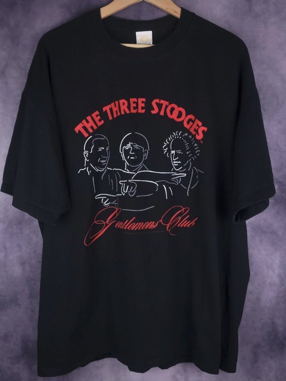 Vintage 90s Three Stooges Gentlemens Club MGM Grand Las Vegas shirt
